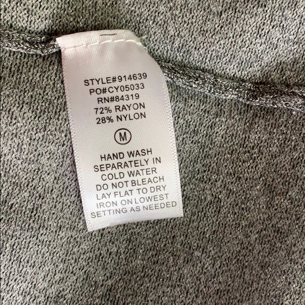 Gray Open‑Front Cardigan Comfy Minimal Understated Neutral Wardrobe Staple - Picture 8 of 8